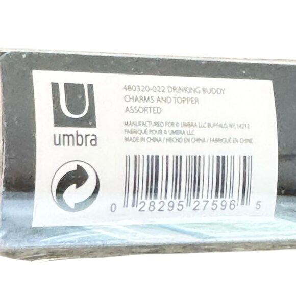 Umbra Drinking Buddy Charms Glass Identifiers & Wine Topper Bar Accessories. NEW - Picture 6 of 7